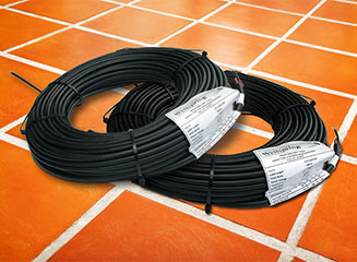 In-Slab floor heating cable on tile