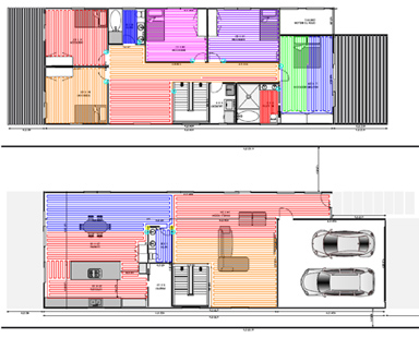 Example of a floor heating system layout.